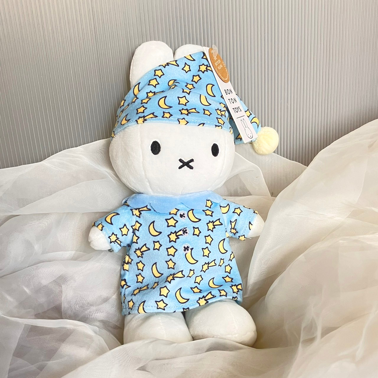 Miffy米菲兔填充玩偶- 晚安兔 藍 24cm