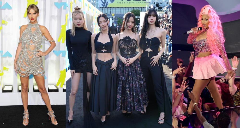 2022 MTV音樂錄影帶大獎BLACKPINK首次登台獲好評，泰勒絲水晶裝亮相、Nicki Minaj化身粉紅芭比成討論話題