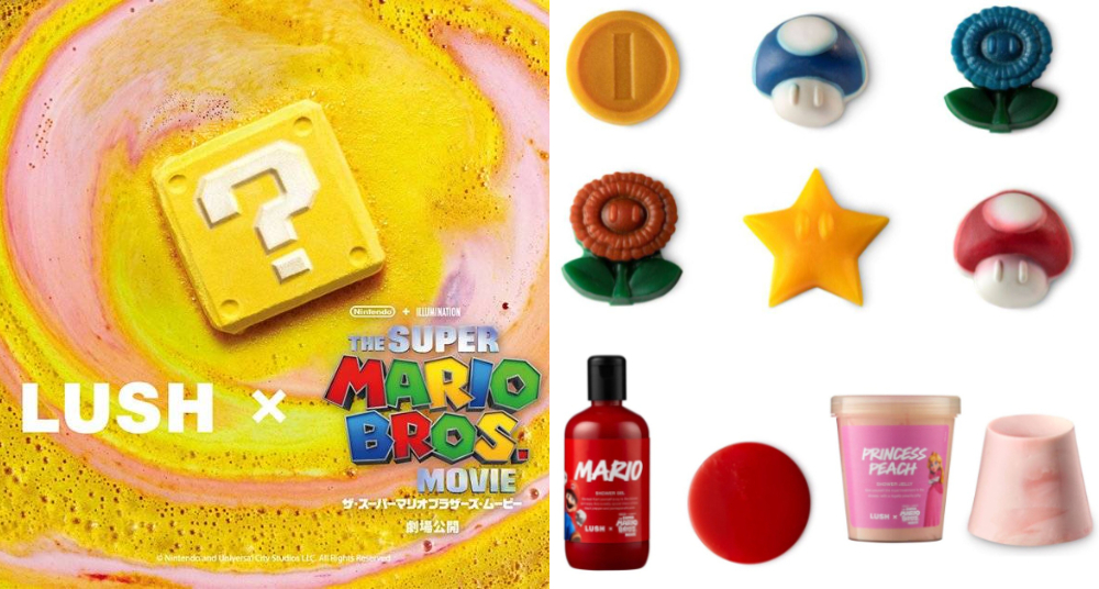 「LUSH X超級瑪利歐兄弟電影版」無敵星星、金幣通通變成肥皂、沐浴球，問號磚塊裡還藏有6種道具，全系列童心大爆發必收！