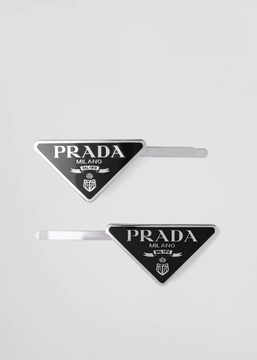 PRADA Logo金屬髮夾
