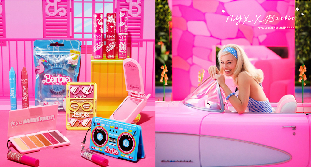 「NYX X Barbie」聯名限量彩妝登場！芭比翻蓋手機鏡、迷你眼彩盤、假睫毛…每一款都像玩具一樣可愛