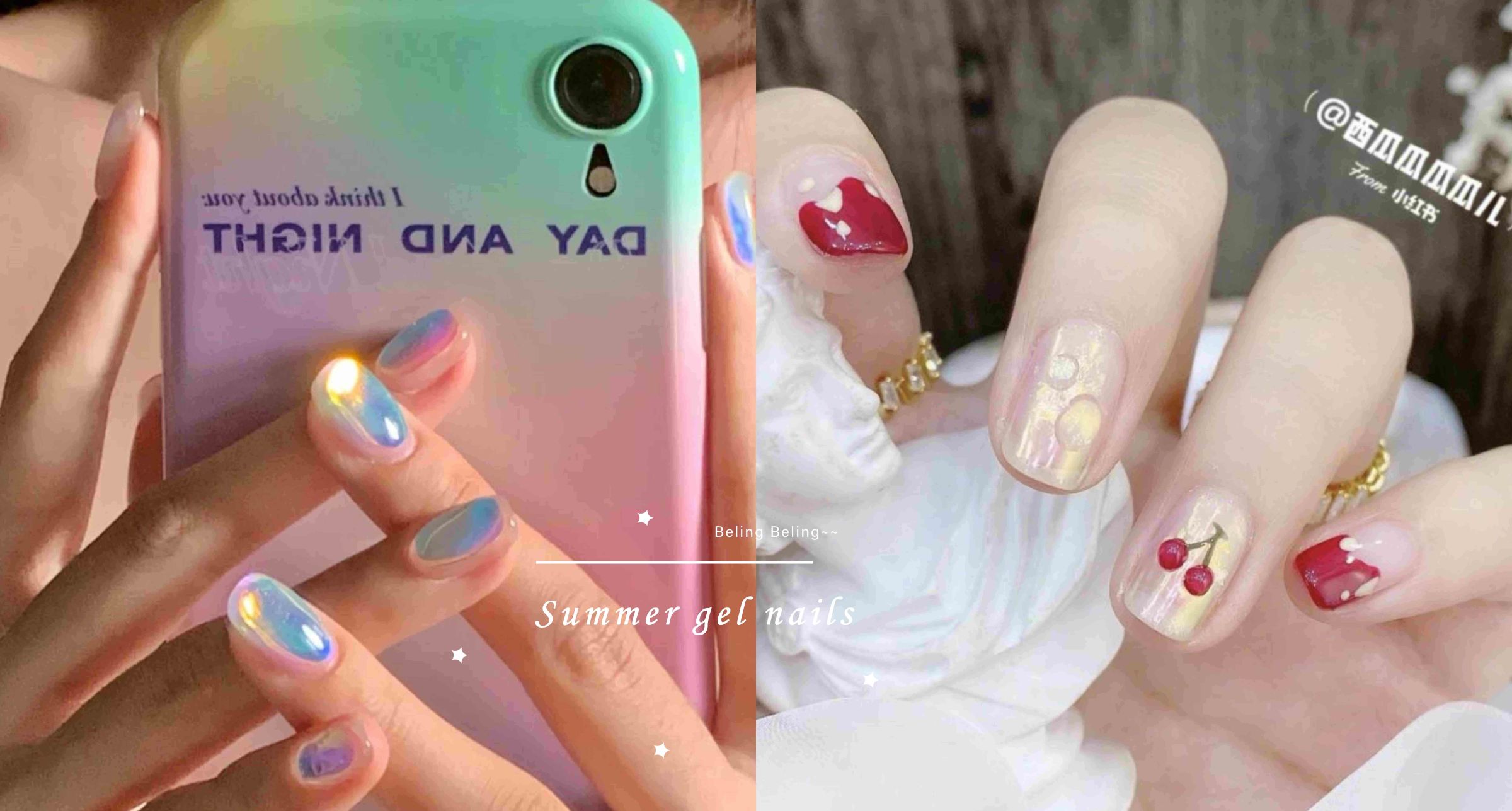 2022夏季清涼「冰塊美甲」推薦！陽光燈光下都好看、自帶滿滿仙氣♡