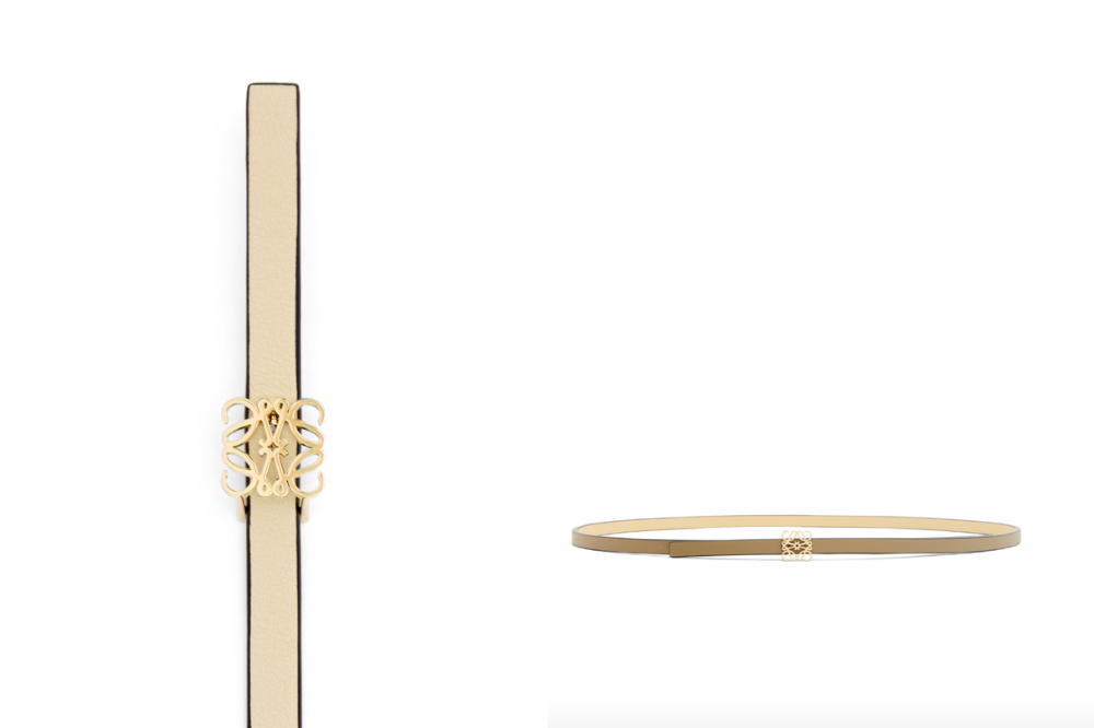 LOEWE 光滑小牛皮雙面 Anagram 腰帶