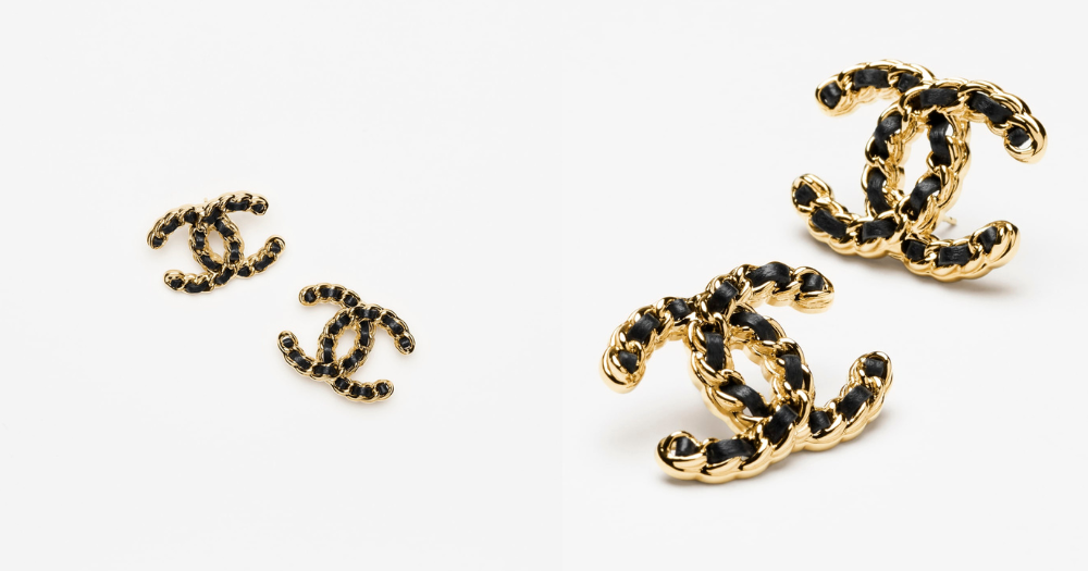 CHANEL雙C Logo耳針耳環，建議售價NT$23,20