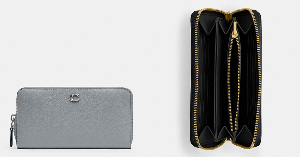 COACH ACCORDION拉鍊皮夾建議售價NT$12,8