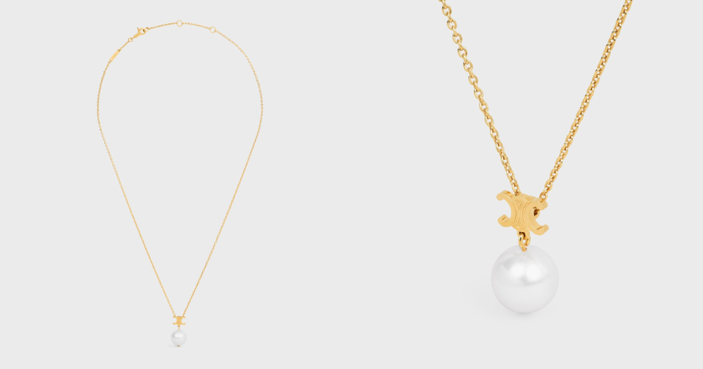 CELINE Les Perles Celine樹脂珍珠及金
