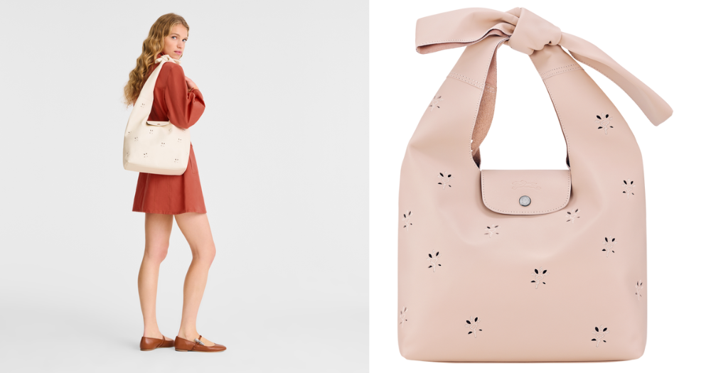 Longchamp Le Pliage Xtra鏤空肩揹袋,