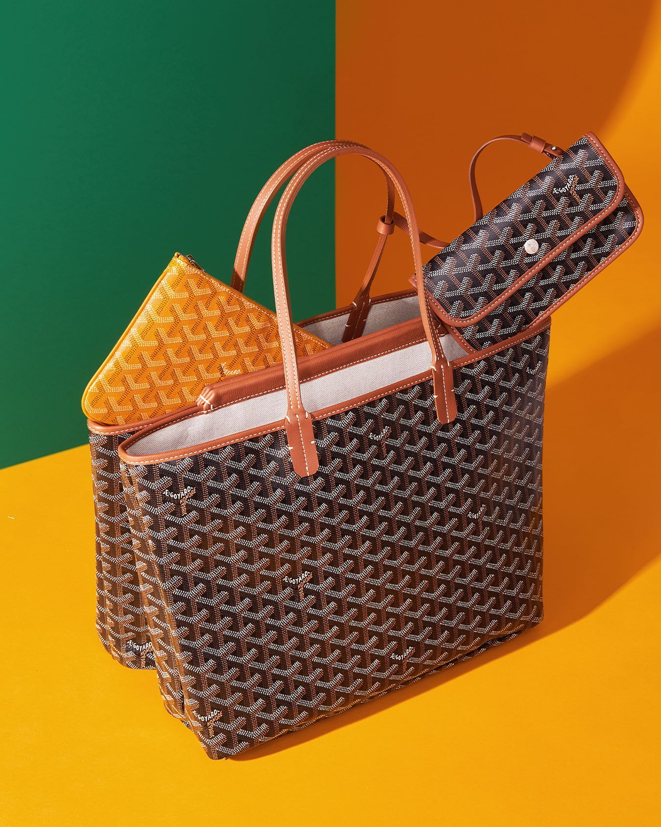 Goyard這款錯視圖案極具辨識度，皆由工匠手工逐一繪製