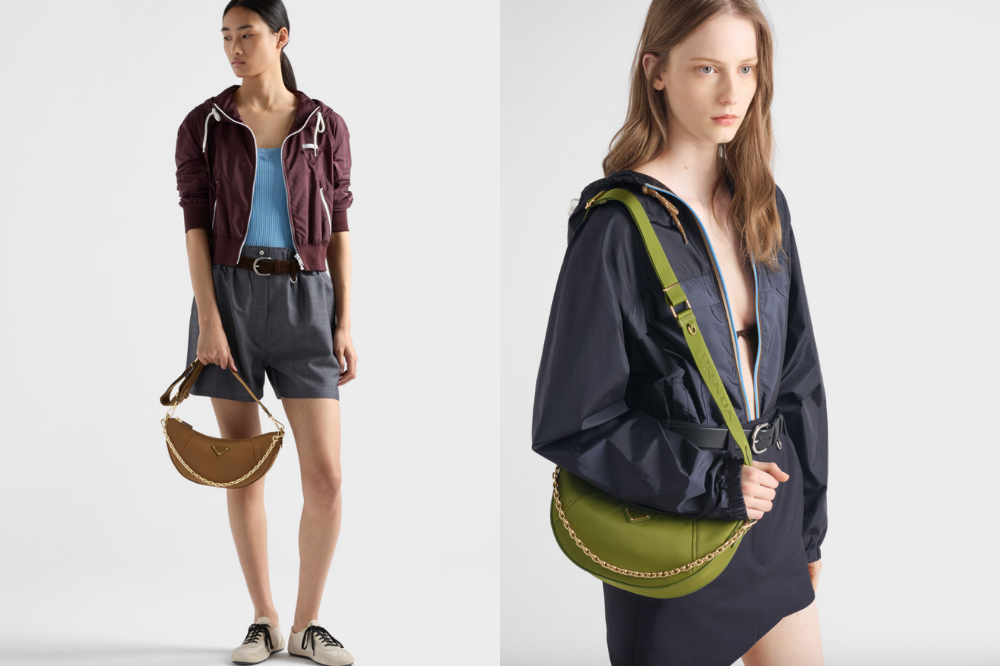 PRADA Demi-lune Re-Nylon 肩背袋