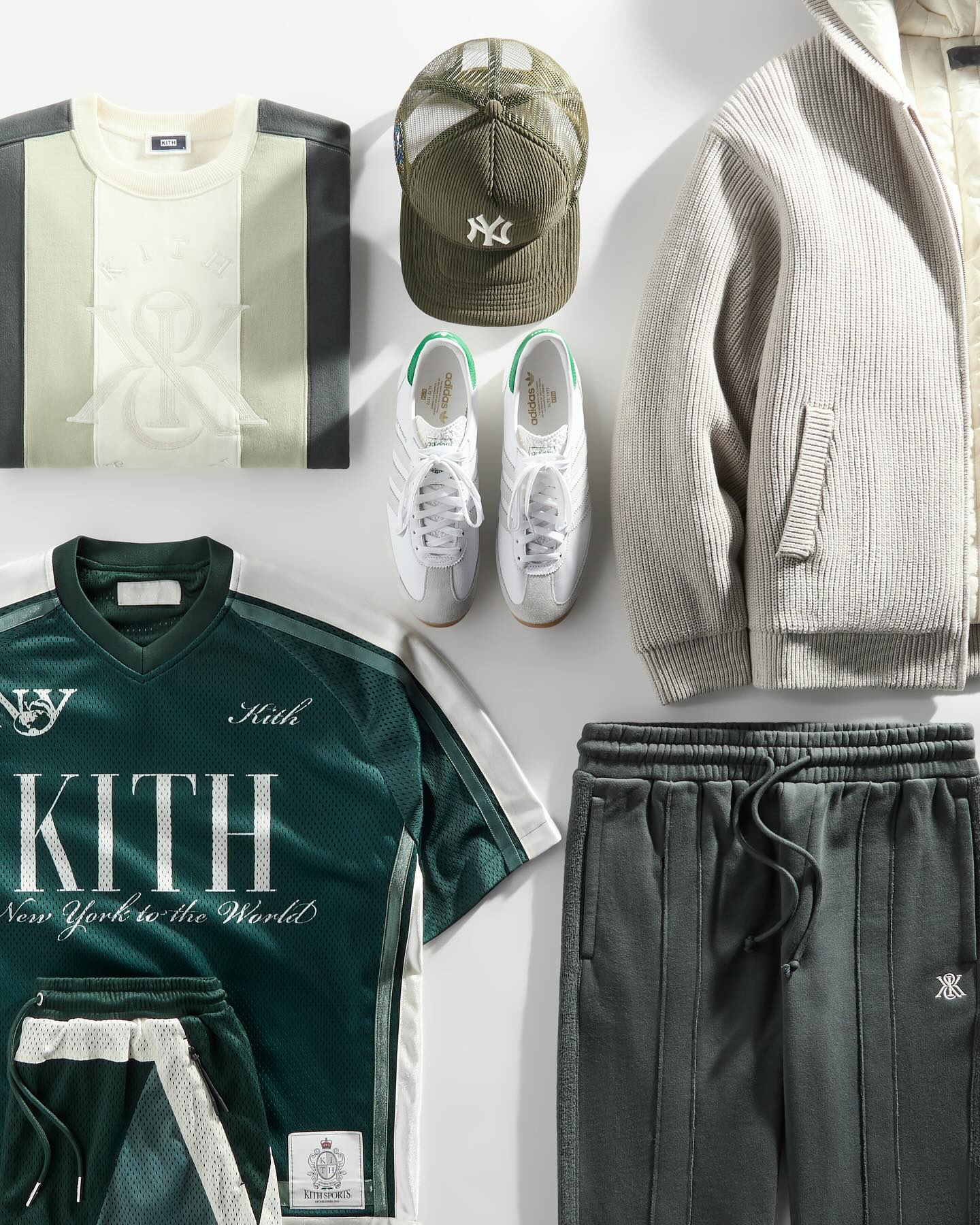 [限定品]RONNIE FIEG KITH NYC SUPER GREEN BOX LOGO SHIRT M