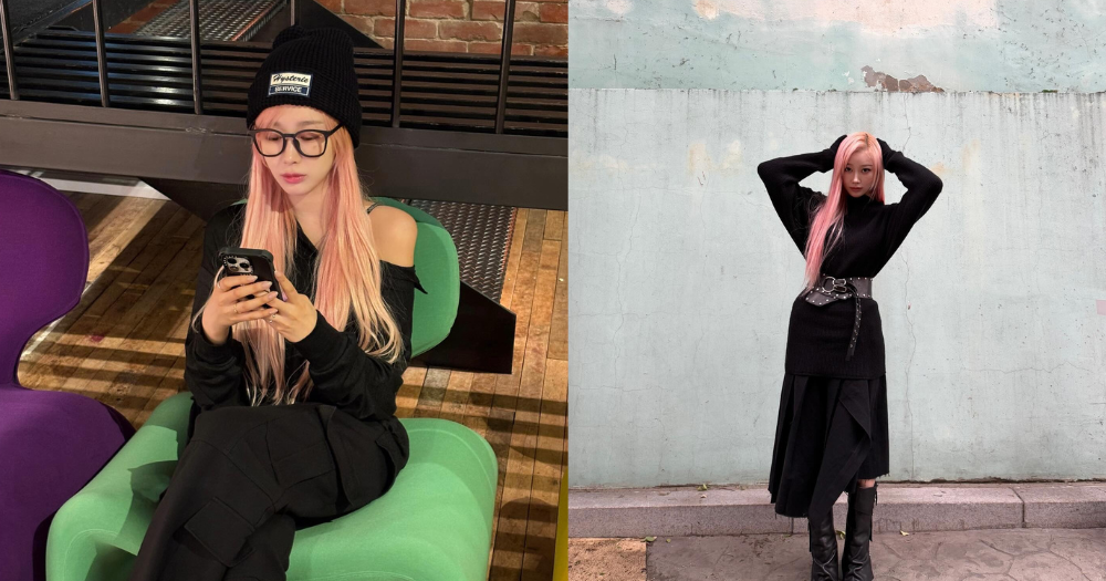 Giselle 也將黑色單品玩出新層次