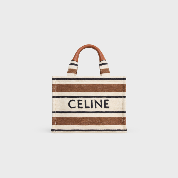 CELINE緹花條紋織物小型Cabas Thais提包建議售