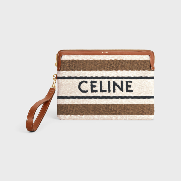 CELINE緹花條紋織物連帶小型收納袋建議售價NT$26,5