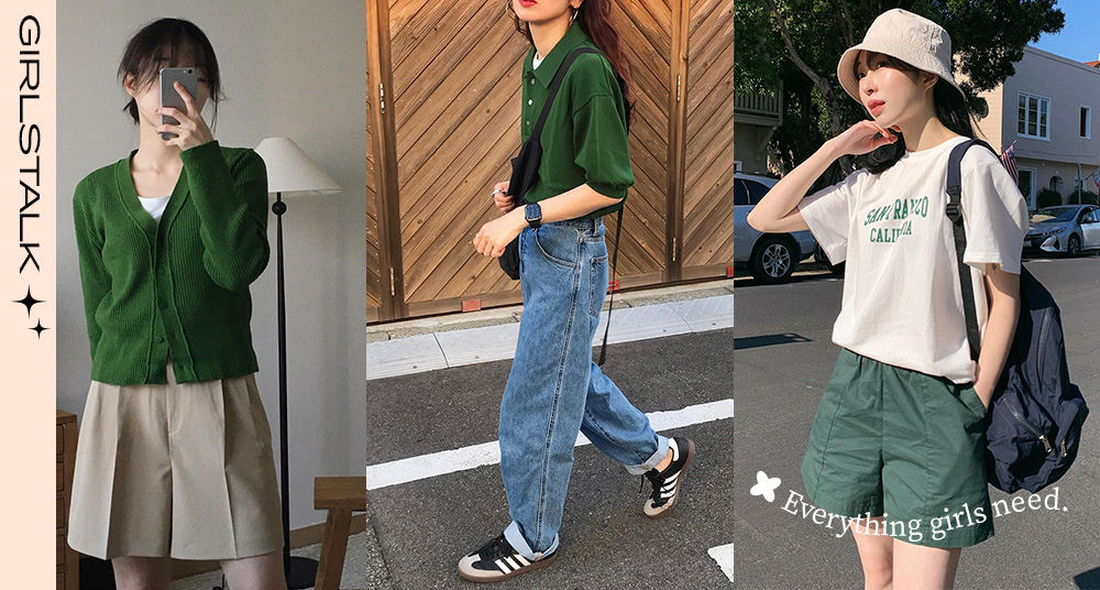 跟著日韓女生這樣搭,從嫩芽綠到墨綠色UNIQLO八款可入手的綠色單品推薦,輕鬆注入鮮活的綠色調