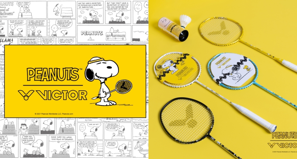 史努比陪你一起運動啦！VICTOR X PEANUTS推出秋冬療癒系羽球裝備，超萌羽球拍必收！