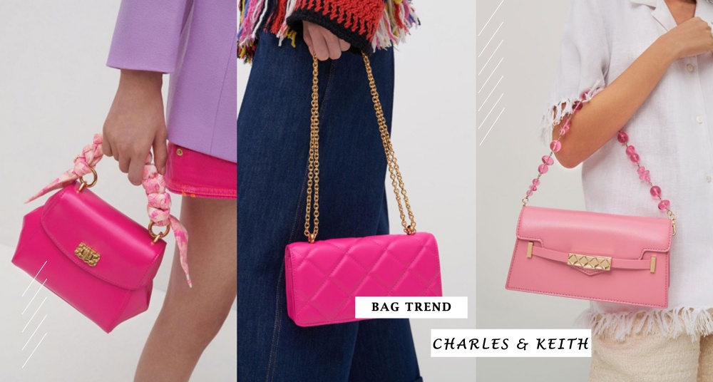 芭比粉就是可愛！CHARLES & KEITH  Y2K千禧風格來襲，用芭比粉包款圈住你的少女心♡