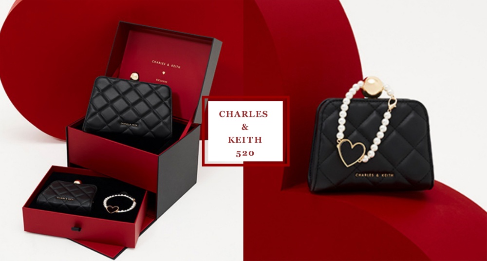 520送禮首選！CHARLES & KEITH 推出「520定情禮盒組」，經典菱格紋包搭珍珠太美～迷你版尺寸超Q
