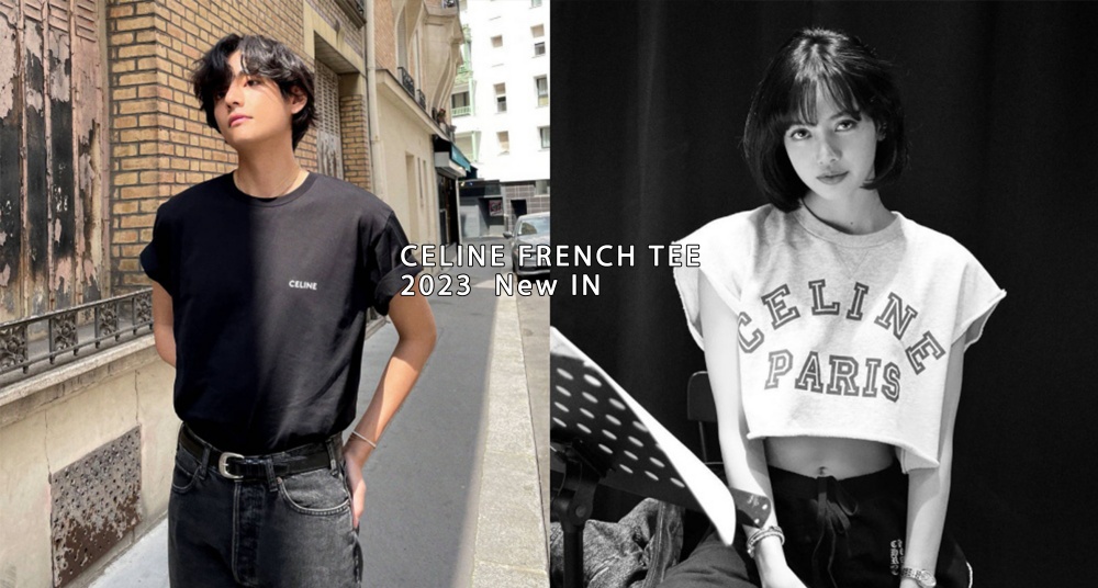 比包包還熱賣！Celine Logo T恤 春夏復古新登場，BTS 金泰亨、BLACKPINK Lisa 都愛穿這件！