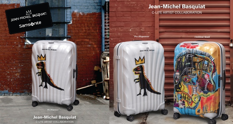 最潮行李箱登場！Samsonite 攜手紐約藝術家Jean-Michel Basquiat 推出聯名行李箱，讓戴著王冠的恐龍陪你起出國！