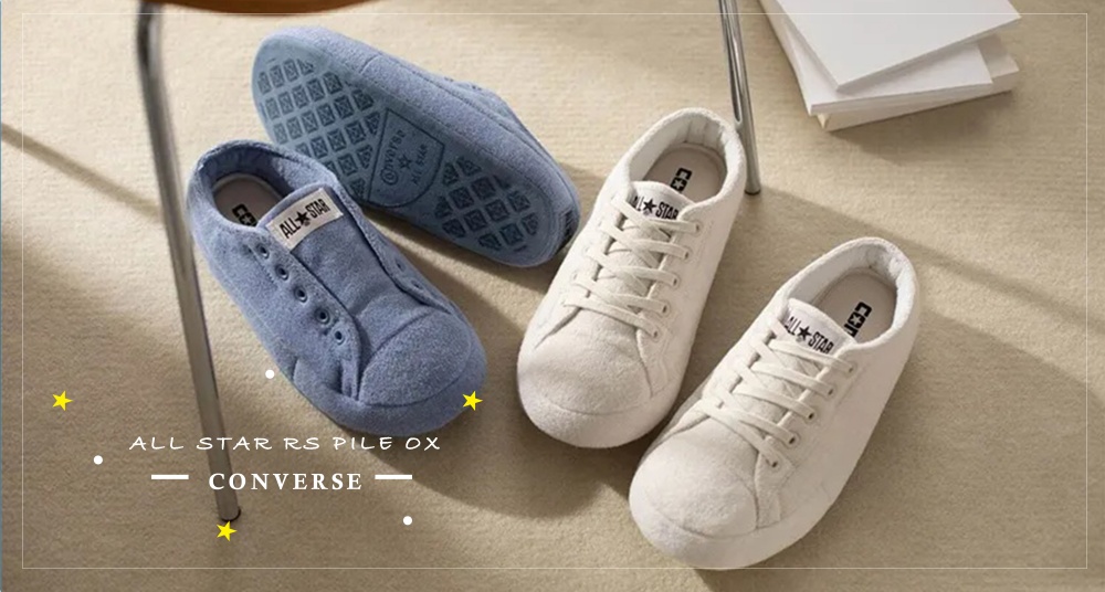 Converse陪妳溫暖過冬！日本Converse限定「絨毛懶人拖鞋」，蓬鬆胖胖造型可愛又實穿！