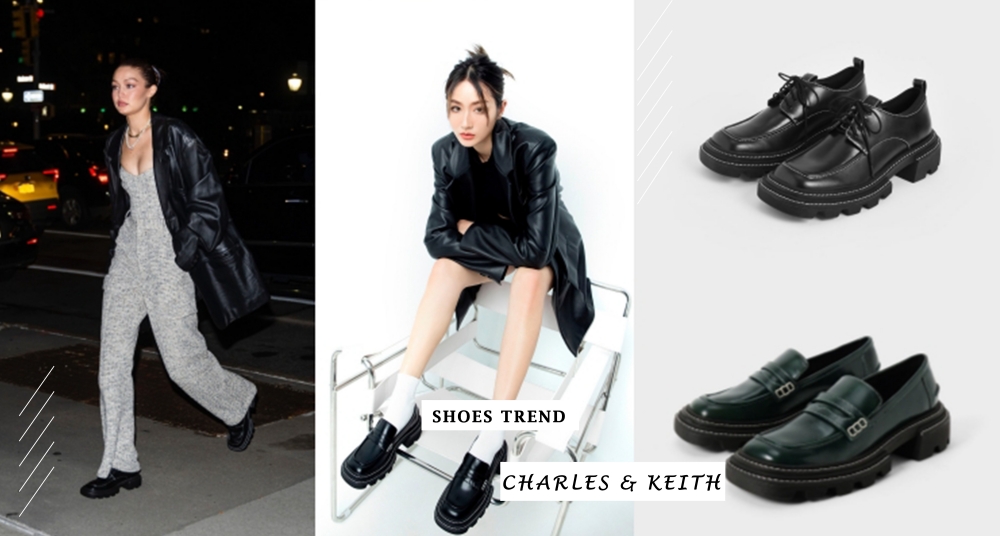 連國際超模都愛！CHARLES & KEITH 「厚底德比鞋」太好看，時髦女孩鞋櫃一定要有一雙！