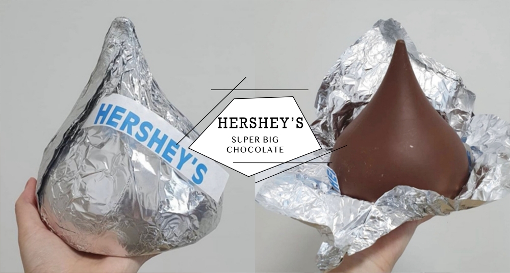韓國賣到大缺貨、IG狂洗版！HERSHEY’S KISS「巨型水滴巧克力」，比臉還大的尺寸真的巨可愛啊♡