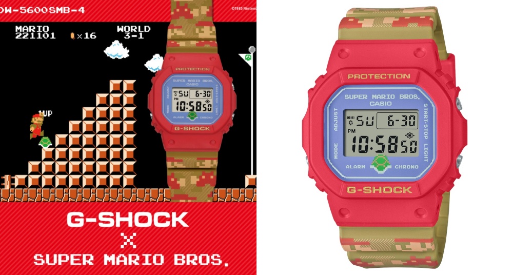 G-SHOCK X 《超級瑪利歐兄弟》限量聯名錶款登場，重現經典紅白機設計，可愛又復古！