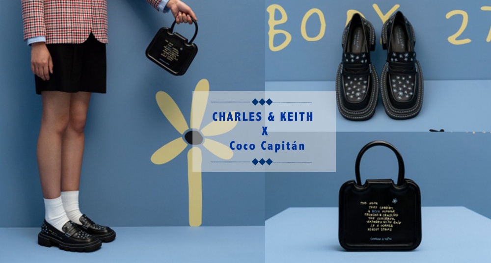 CHARLES & KEITH與藝術家Coco Capitán 攜手合作 ，藍色刺繡雛菊＋手寫詩句 可愛又充滿藝術氣息！