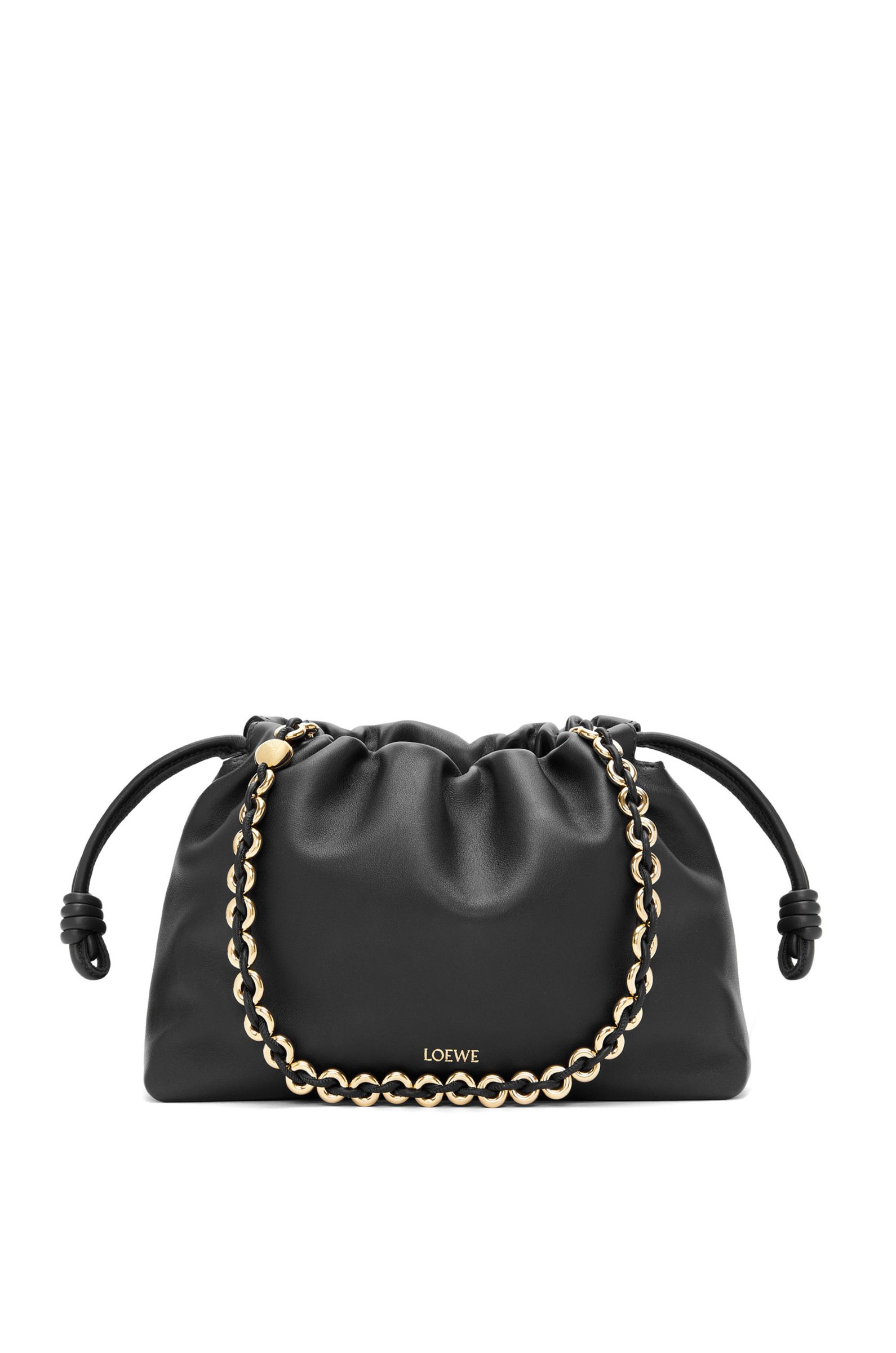 LOEWE Flamenco Purse經典黑小羊皮肩背包建