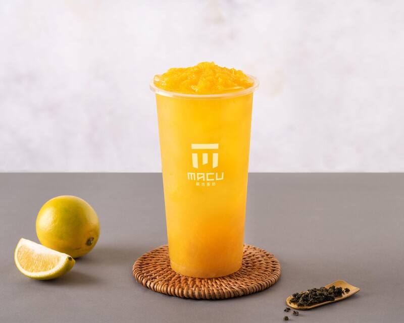柳橙果粒茶