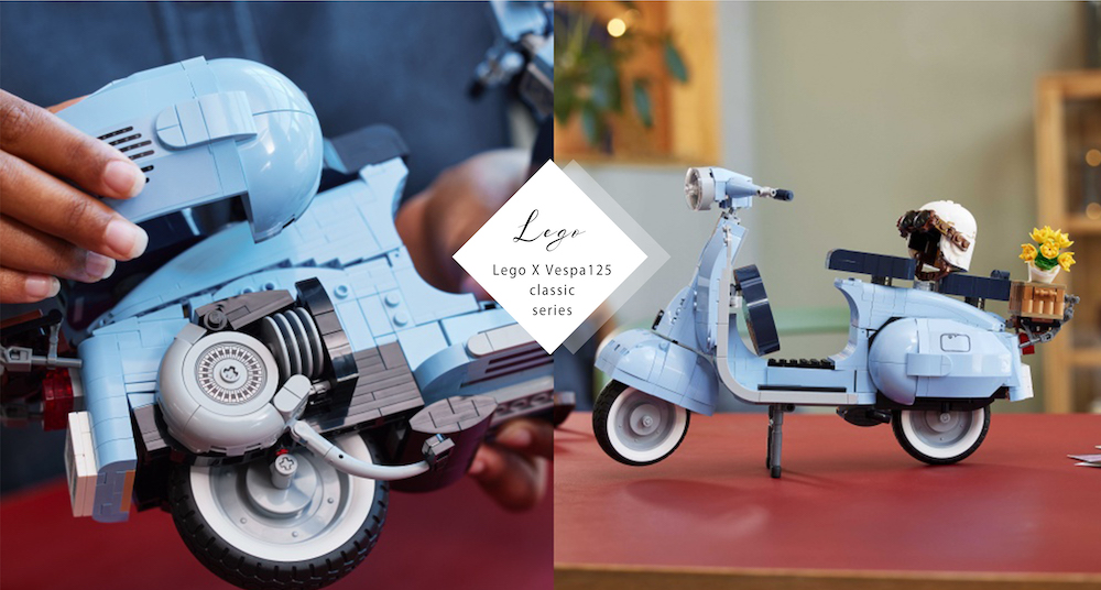 樂高新推夢幻「偉士牌摩托車」！經典重現Vespa 125 老派浪漫，神還原絕美粉藍色車身必入手！