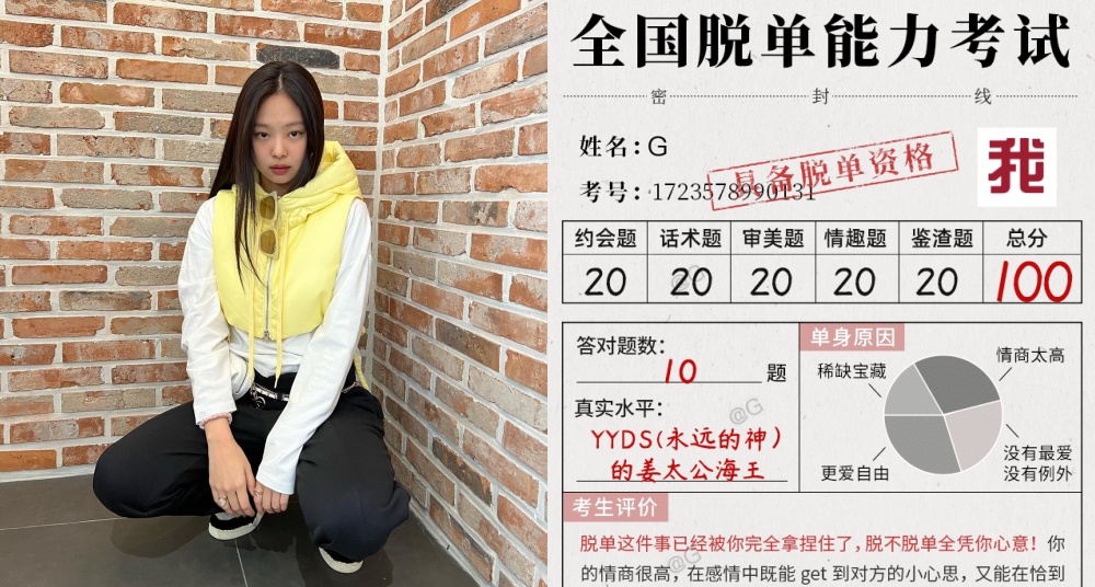 誰是情場小天才？陸網瘋傳「脫單能力考試」！10題秒測出你的「情商和單身原因」！快看看你能得幾分？