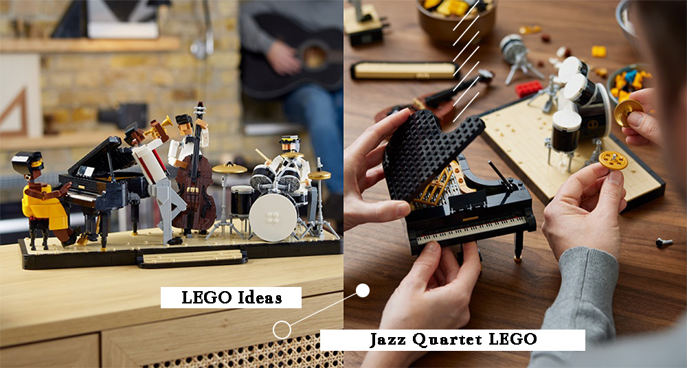 首位台灣樂高玩家作品量產！LEGO ideas最新《爵士四重奏》7月登場！爵士鼓、鋼琴等樂器超生動！