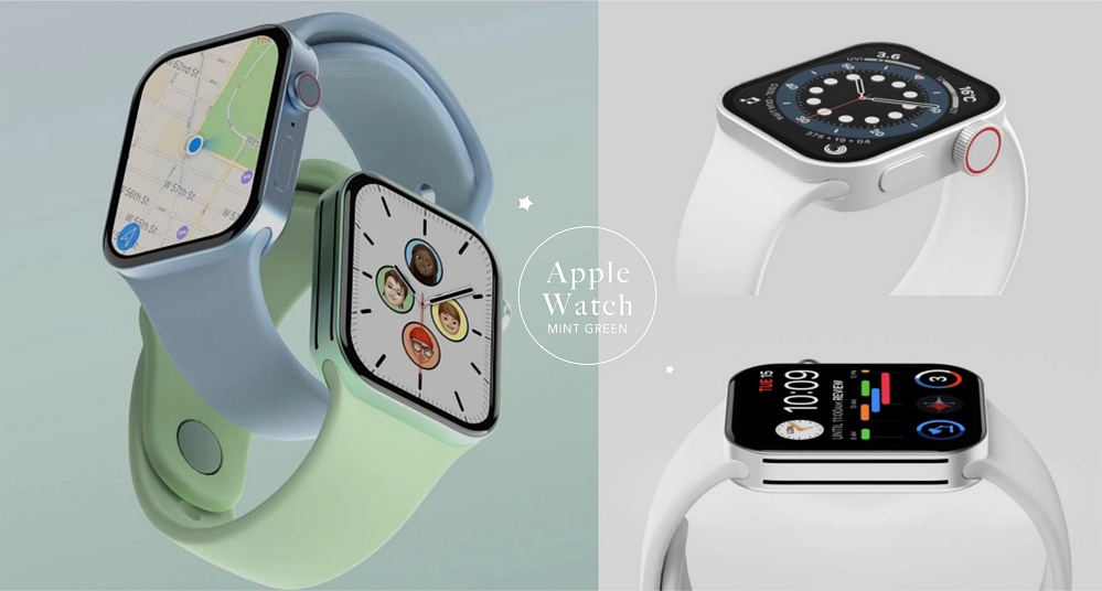 果迷必看！Apple Watch S7「極美薄荷綠」搶先曝光，直角方框設計手感更輕薄！