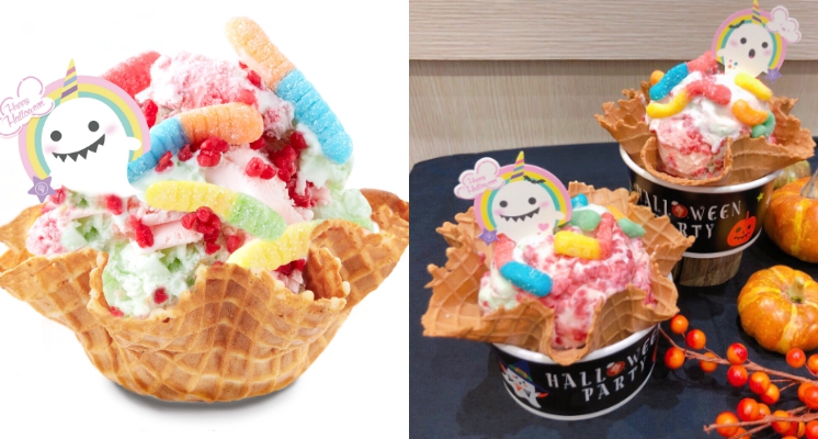 搞怪搗蛋NO.１！ COLD STONE搶攻萬聖商機！獨角獸色系入冰 酸彩虹蟲蟲造型吸睛十足