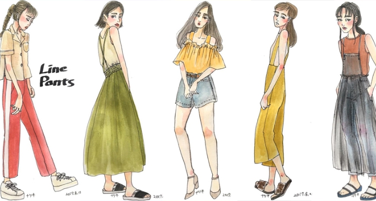 不看日雜也能有穿搭靈感！人氣 IG 插畫家，特搜時尚都會男女日常，繪製日本最新流行穿搭