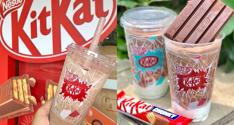 重磅級回歸！全家推出聯名款「KitKat巧克力酷繽沙」、「KitKat薄荷酷繽沙」，兩種口味清涼到會上癮～♡