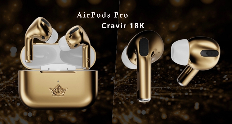狂還要更狂！18Ｋ金「土豪訂製款AirPods Pro」，金光閃閃超奢華～售價保證讓你嚇到吃手手！