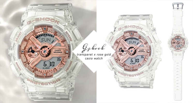手錶界小仙女！G-SHOCK推出「透明玫瑰金」女錶，透明的錶帶實在太夢幻啦！