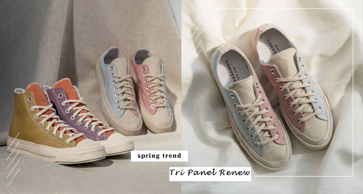 手滑真的不是我的錯！Converse Tri Panel Renew新色太美♡櫻花粉Ｘ奶霜藍這就是春天的氣息～