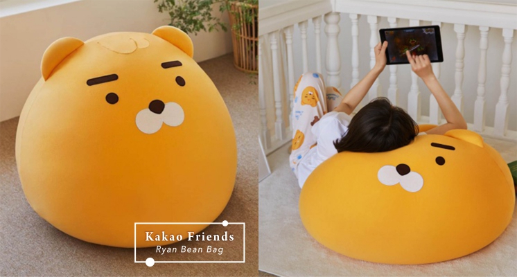 萊恩鐵粉請注意！Kakao Friends推出萊恩懶人沙發，療癒的臉蛋讓人好想捏啊～