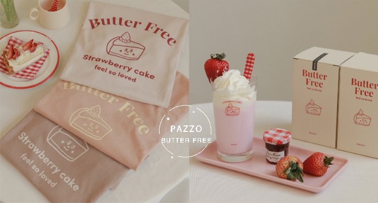 再慢就來不及！PAZZO買一送一的「奶油午餐提袋組」已被秒殺。快去搶吃可愛長大的「奶油家族草莓蛋糕tee」♡