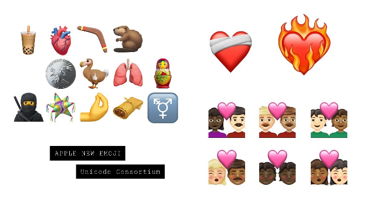 又有全新的Emoji！Apple公開高達200種的可愛Emoji，有珍珠奶茶、海狸和著火的愛心♡