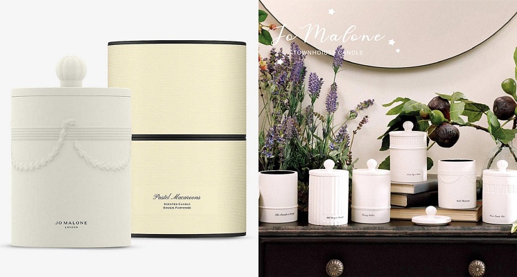 純白色瓶身美炸！Jo Malone London推出「Townhouse 陶瓷雕花蠟燭」，還有甜美感爆棚的馬卡龍香味♡