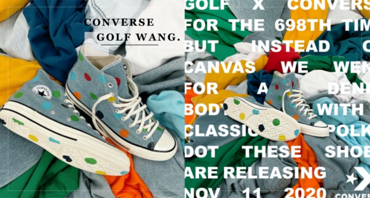 ConverseＸGOLF 再度合作！水洗丹寧Chuck70搭配彩色圓點太可愛♡今天開賣，只有在這裡買得到！